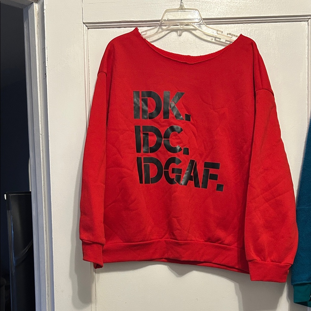 Red Graphic Women’s Sweatshirt - Relaxed Fit